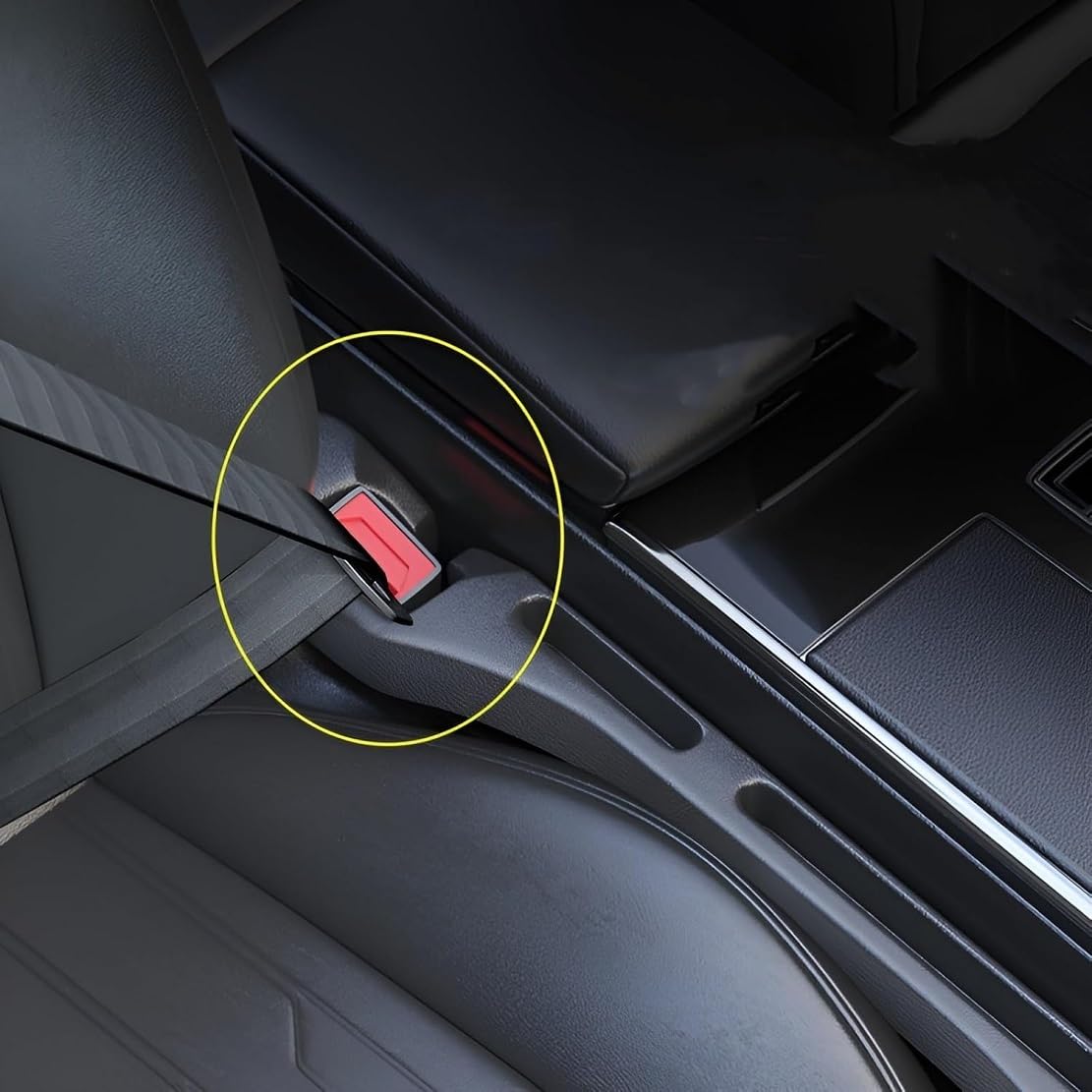 2 Stuks Autostoelopeningvuller voor Touareg III /(CR)/2019 2020 2021 2022 2023, Auto lekvrije afsluitstrips afdichtplug valblokker gadgets sleutels telefoons opbergdoos,Brown
