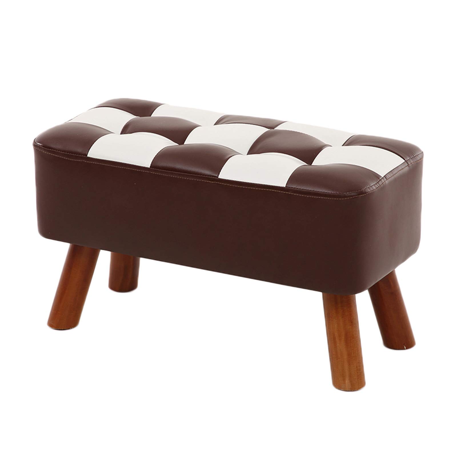 Tabouret de canapé long en cuir synthétique banquette d'entrée design