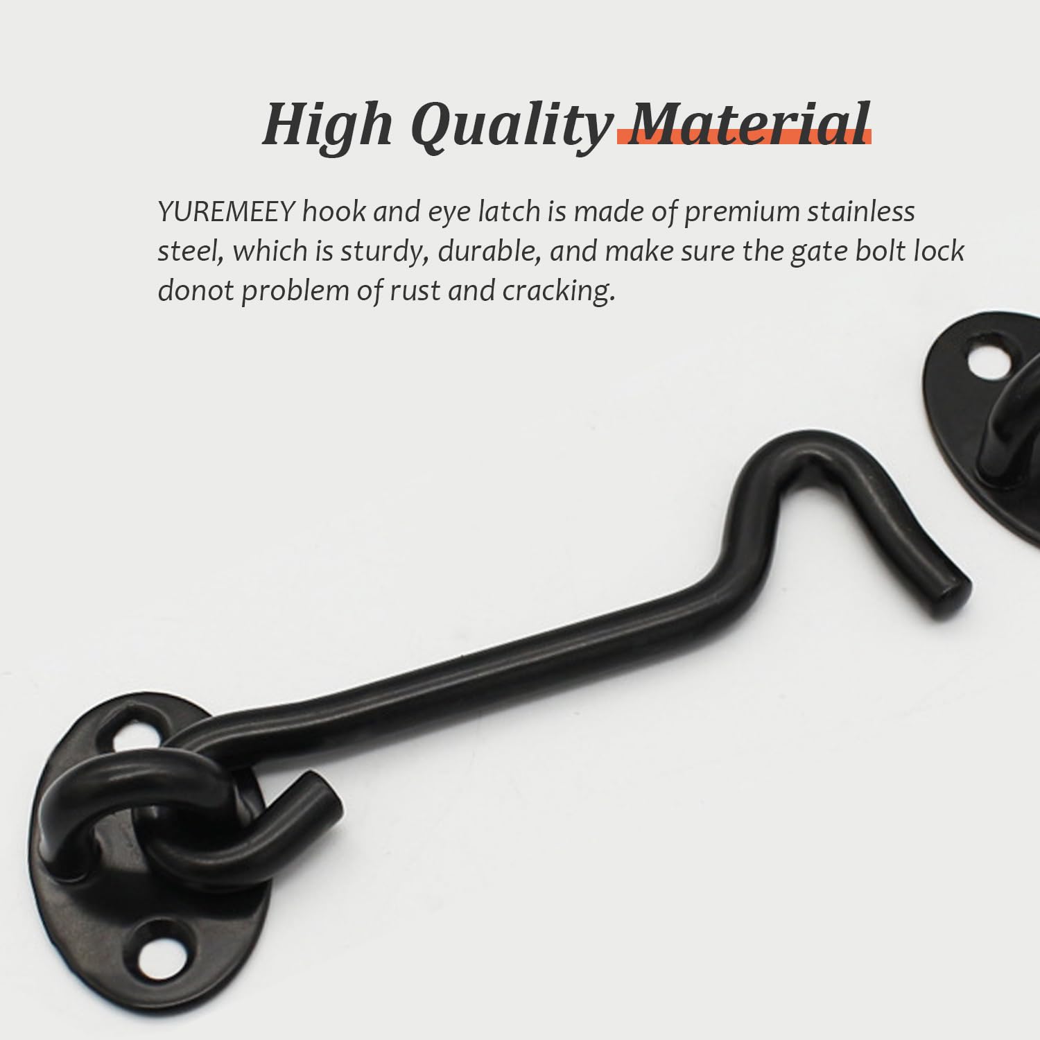 Gancho Para Puerta Corredera Gancho De Privacidad De 4 Pulgadas Y Pestillo De Ojal, Cerradura De Gancho Puerta Corredera Granero