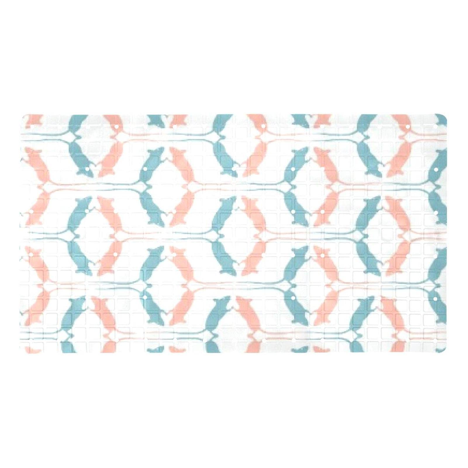Tapis de bain antidérapant avec ventouses et trous de drainage en PVC