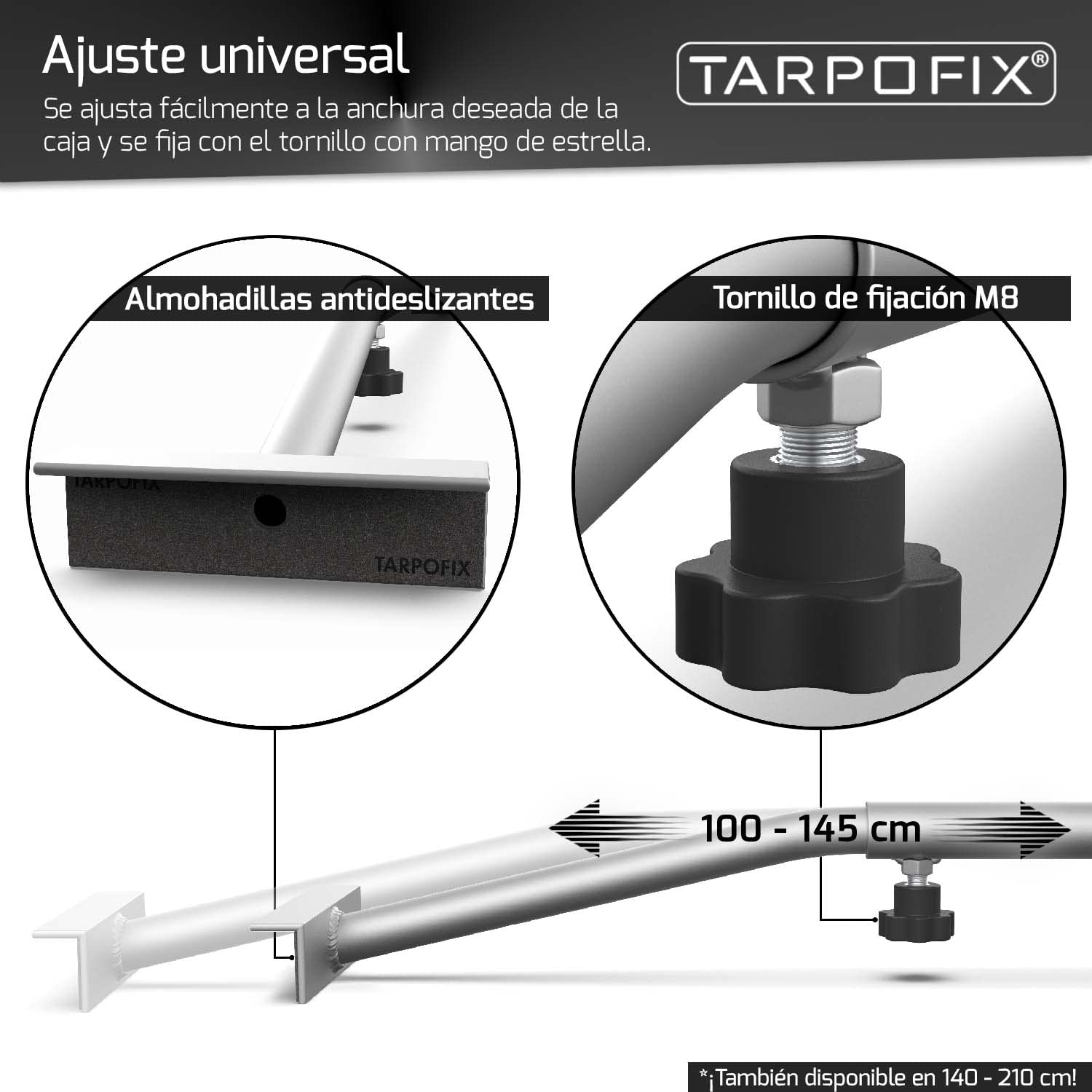 Tarpofix® Lona para Remolque Plana 150 x 105 x 7,5 cm + 2X Soporte de Cubierta (Ajustable 100-145 cm) - Lona Remolque de PVC - Cubierta para Varios remolques de Coches de 350kg & 500kg