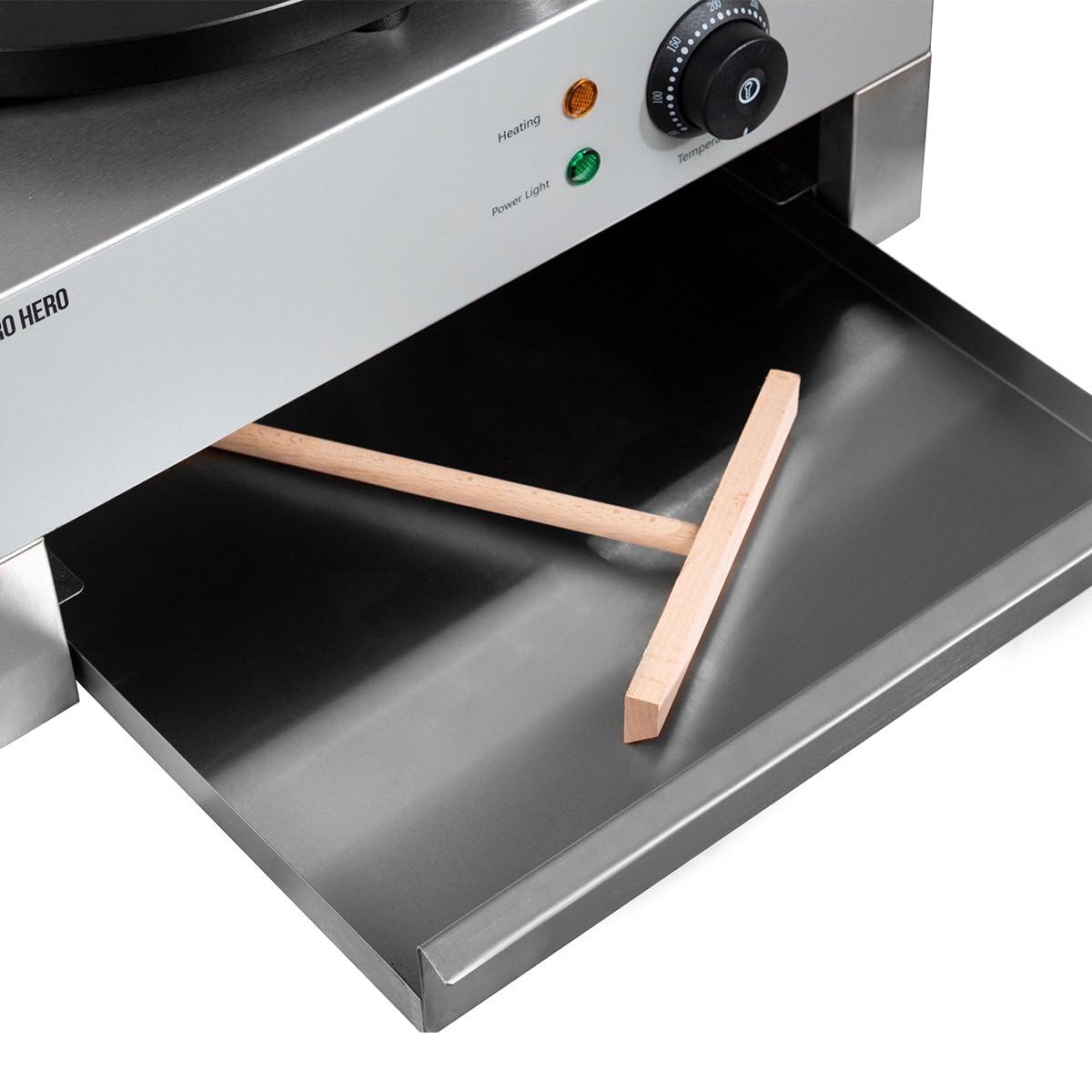 GastroHero Crêpes Ferro I Crepes Maker Ø 40 cm rivestito in teflon I Crepe Macchina per gastronomia con regolazione della temperatura I Instant Crepe Maker
