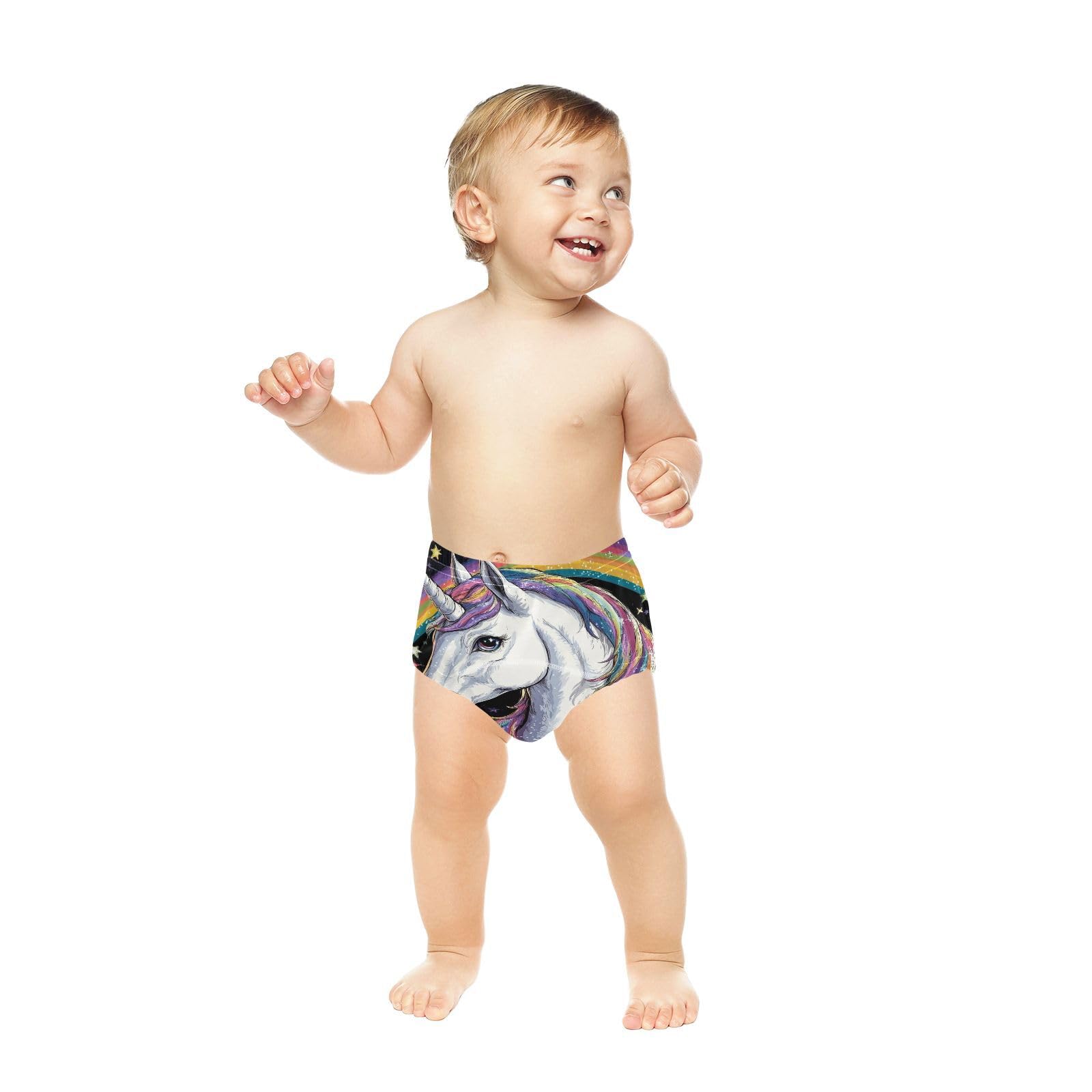 Coikll Rainbow Cute Horse Toddler Training Underwear Waterproof Baby Pee Pants -4T