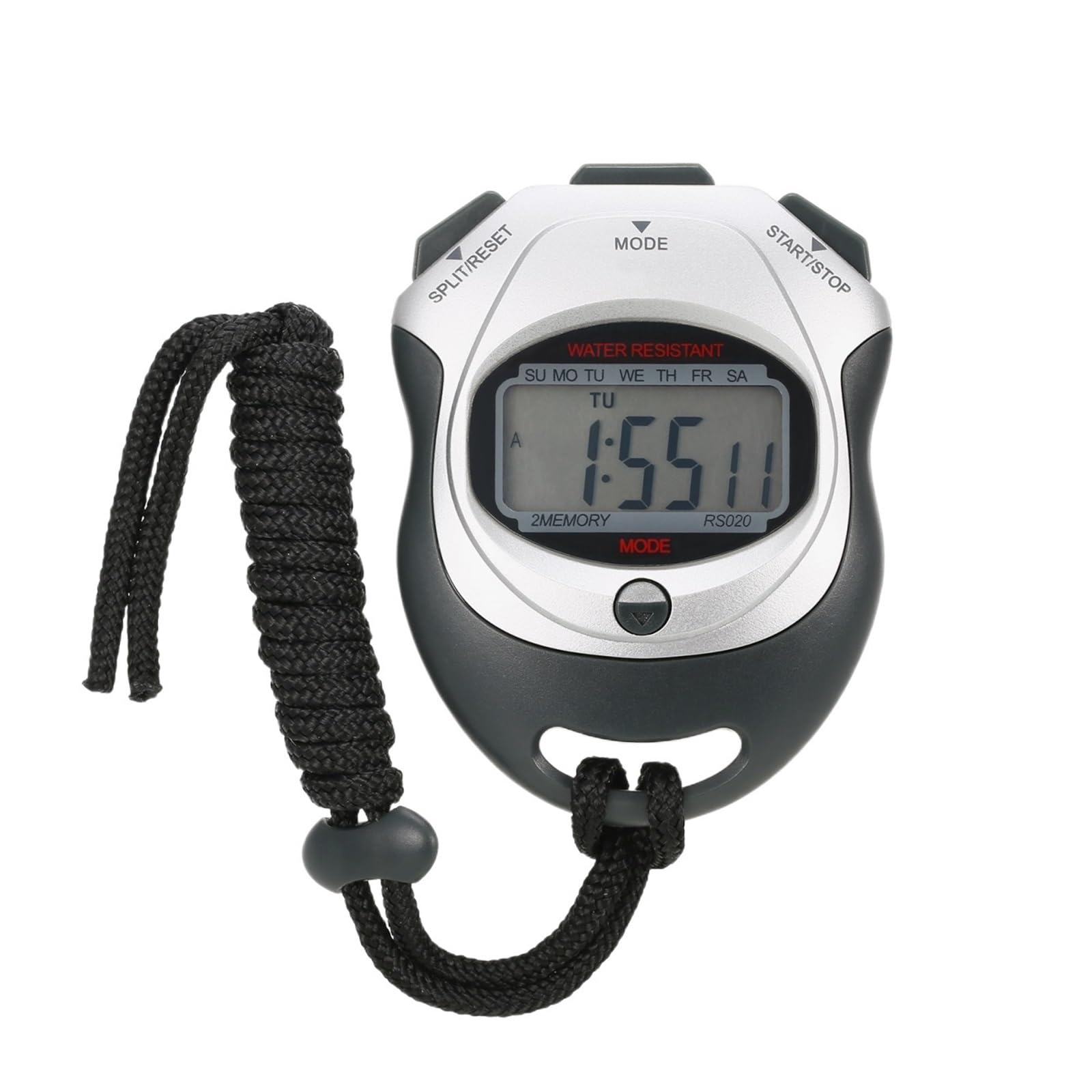 Waterproof Stopwatch Digital Handheld LCD Timer Sports Counter With Strap For Swimming Running Football Training Precision Timing