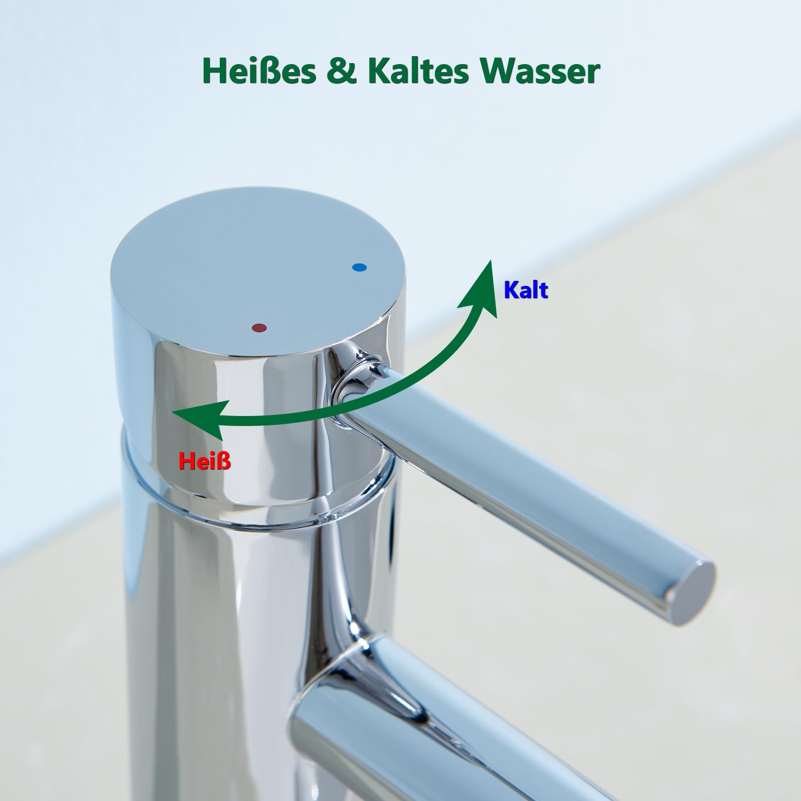 Blue bron wastafelkraan hoog mat zwart