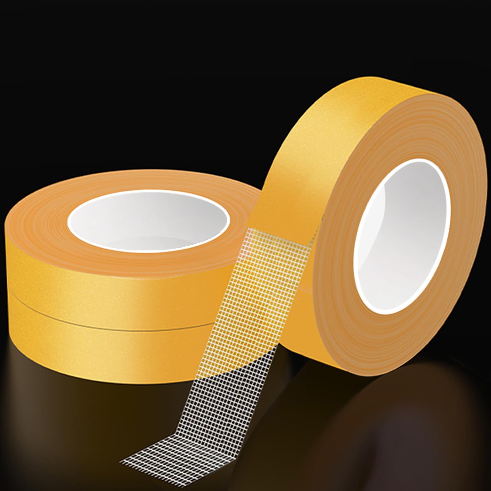 3 Pack Double Sided Fabric Tape Heavy Duty,1 Inch Wide,Strong Double Sided Tape for Clothes,Crafts,Walls and Woodworker,No Glue Residue High Stickness Mounting Tape,Total Length 198 feet