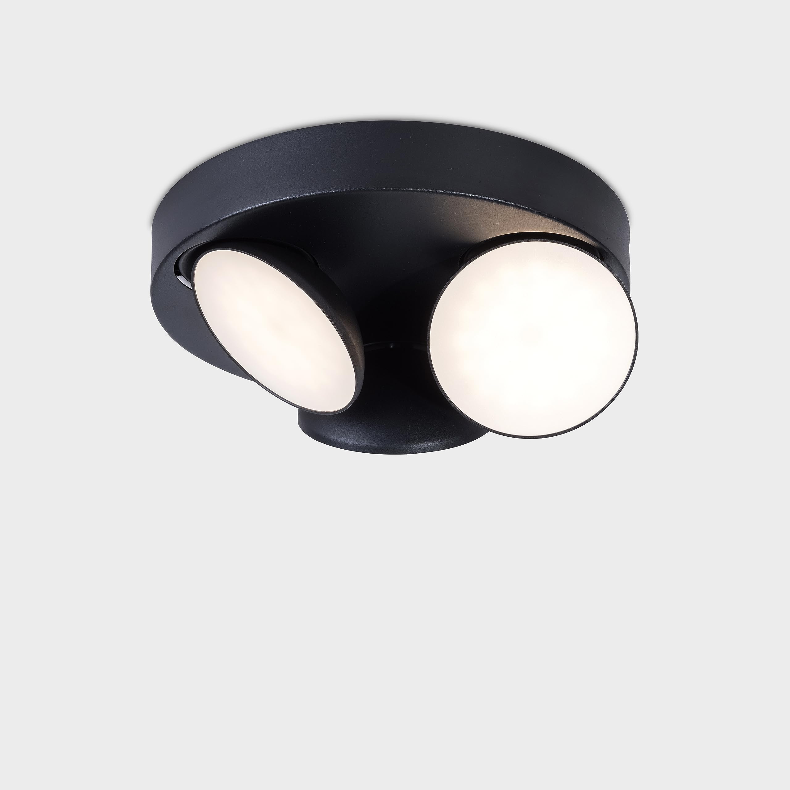 Harper Living Black 3 Way Ceiling Spotlights, Dimmable Spot Light Ceiling Rotatable, Led Ceiling Light 380 Lumens 5 Watts 3000K Warm White, Indoor Spot Lights For Living Room Bedroom Kitchen, Finish