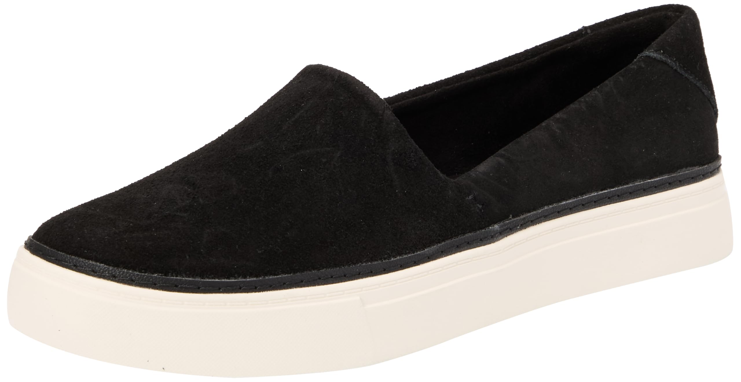 TOMS Women's Kameron Slip On Sneaker, Black Suede, 4.5 UK