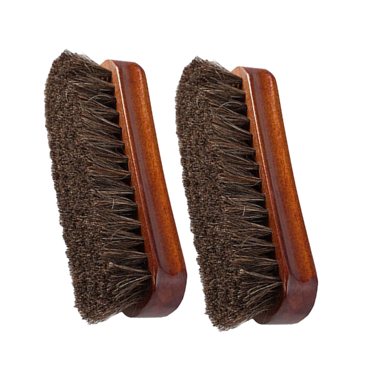 Healeved 5 Series Cepillo De Madera para Pelo De Caballo Cepillo Limpiador para Zapatos De Limpieza De Pelo De Caballo para Lavandería para Botas 2 Piezas x 5