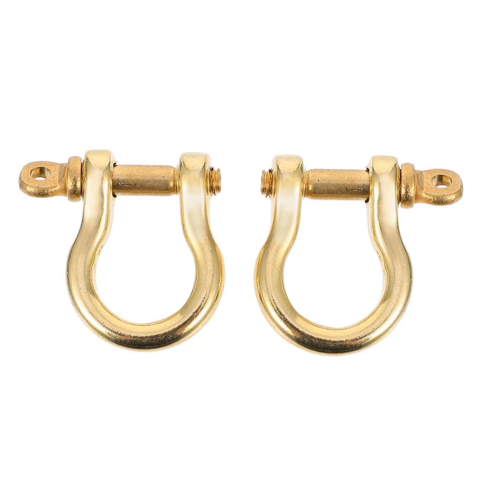 2pcs Pure Copper Horseshoe Buckle D-Rings Shackles Keyring D-Ring Pet Collar D-Ring Leather Key fob Brass Fittings pet Collar Cone Chain Purse d Rings Shackles Bow Horseshoe Ring