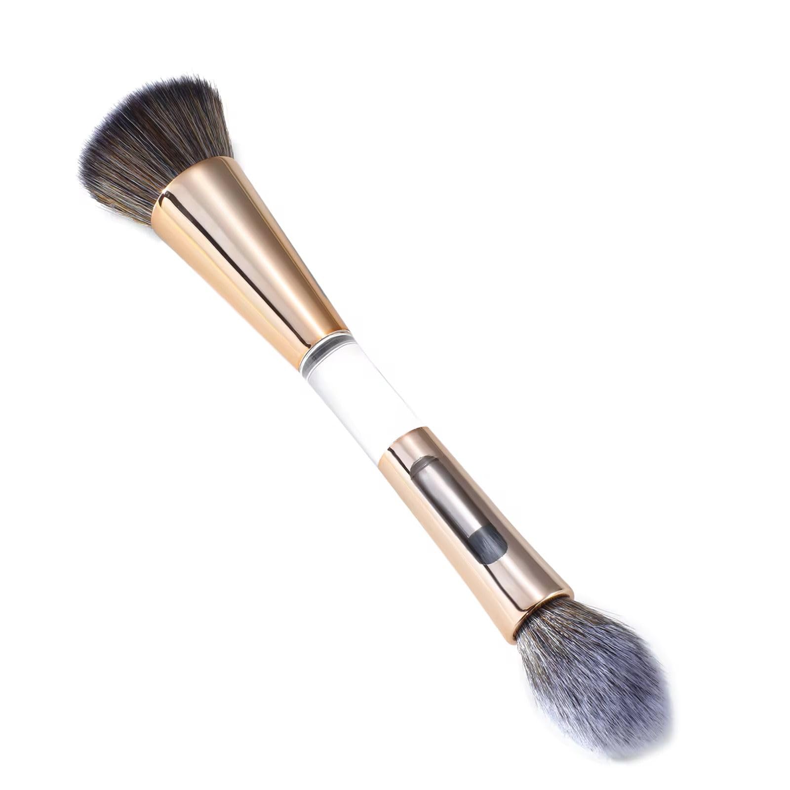 4 in 1 Travel Makeup Brush Set – Foundation, Powder, Eyeshadow & Flat Brush | Compact Portable Brush Kit with Soft Bristles for Women & Girls