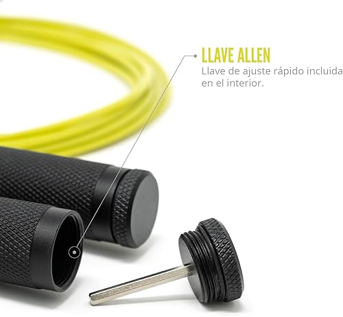 Miniatura 6 de Velites - Cuerda de saltar lastrada para crosstraining, boxeo y fitness Fire 2.0, ideal para doble salto, cuerda de velocidad de aluminio (balastos