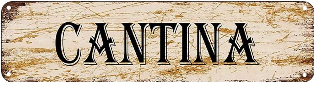 Cantina Retro Tin Signs Aluminum Metal Sign for Kitchen Home Garden Wall Bar Cafe Decor 4x16 Inch
