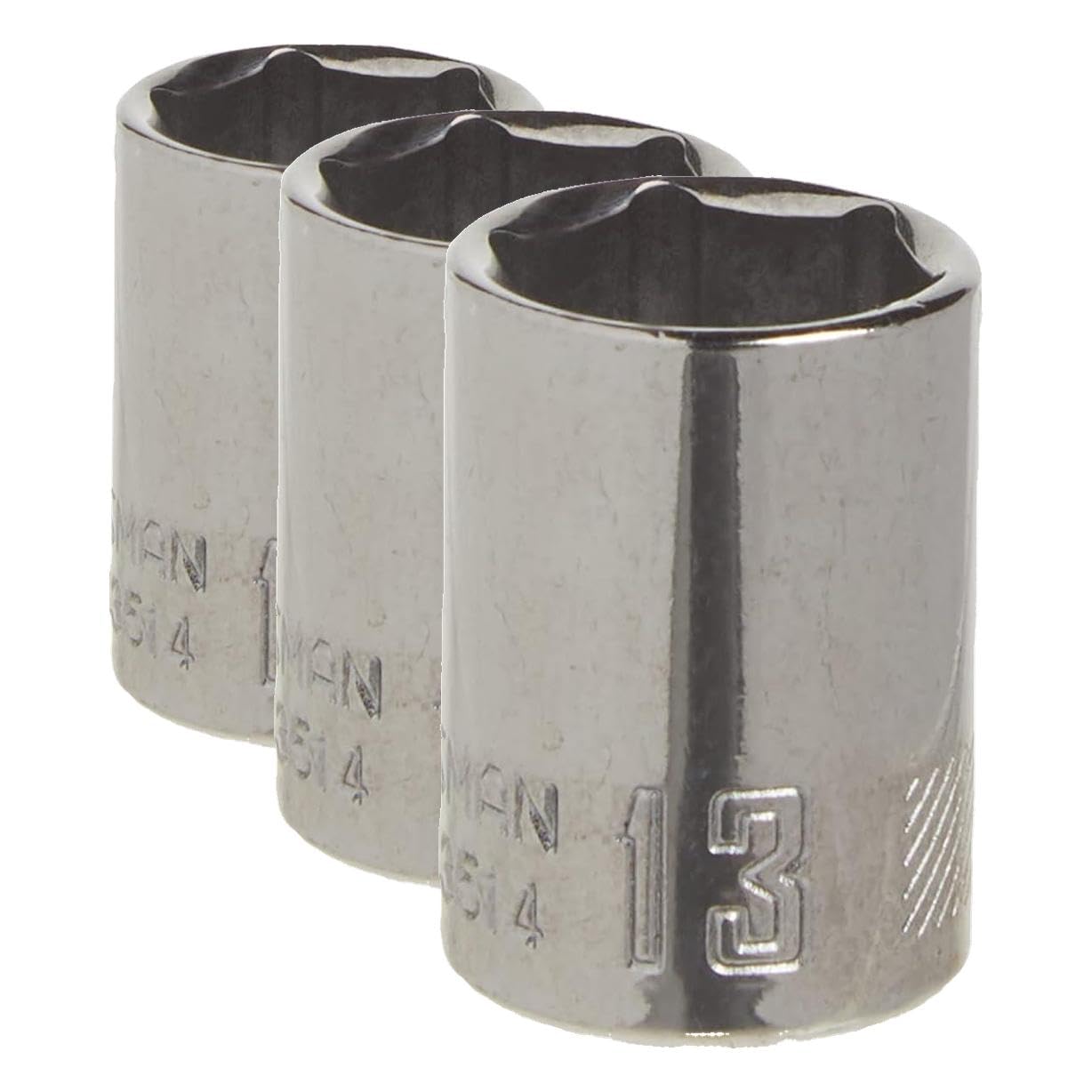 CRAFTSMAN Shallow Socket, Metric, 1/4-Inch Drive, 13mm, 6-Point (CMMT43514) (Pack of 3)