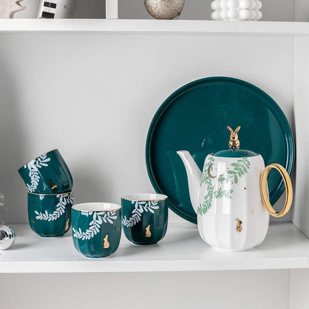 Zestaw Do Herbaty, Zestaw Filiżanek Do Kawy, Zestaw Filiżanek Do Herbaty, 6 Elementów, Zestaw Filiżanek Do Herbaty Nordic, 4 Filiżanki Z Tacką, Domowy Ceramiczny Czajnicz