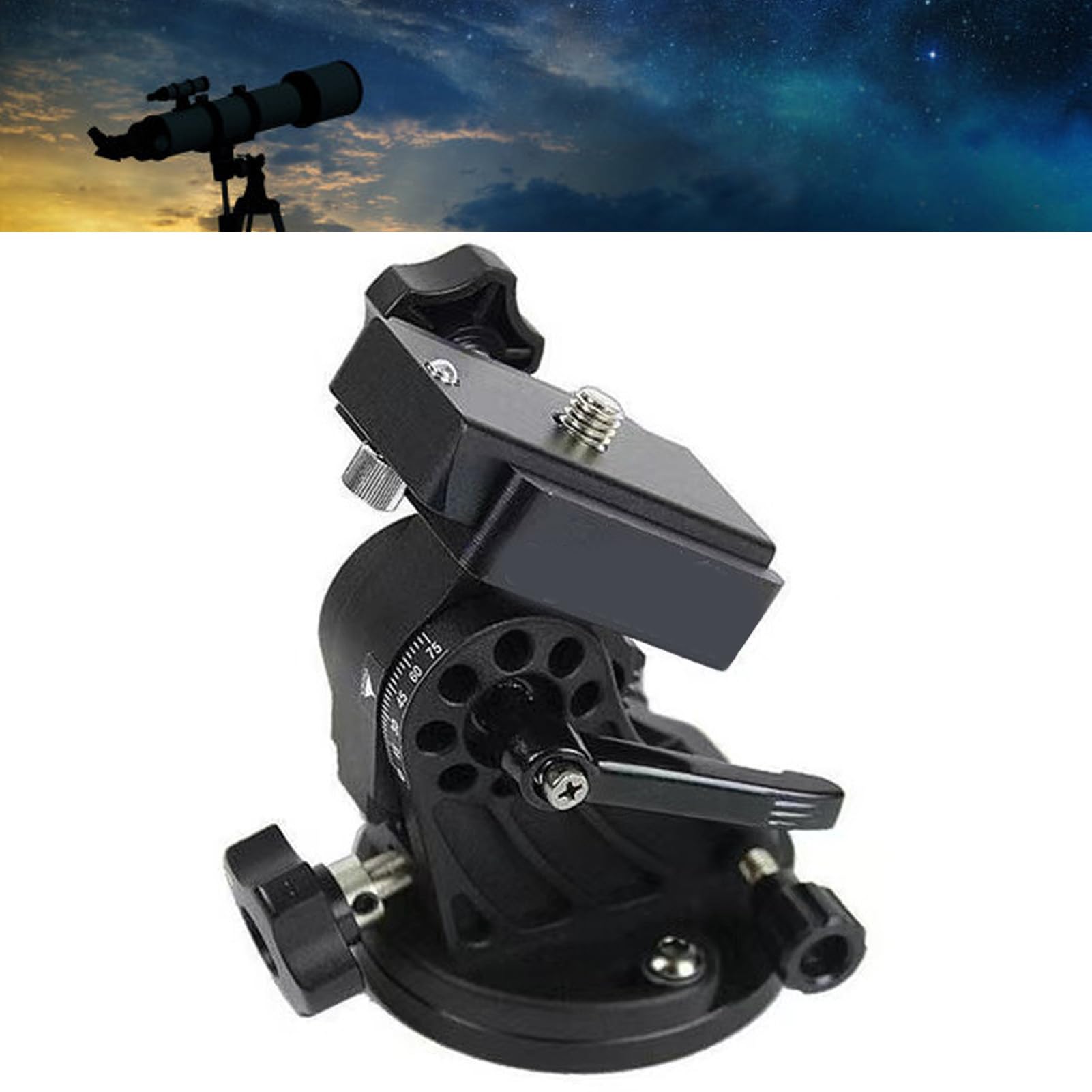 Asiento de Ajuste de Latitud, Montaje del Telescopio de Aleación de Aluminio, Base de Instrumento de Cuña Ecuatorial Base de Latitud para el Accesorio del Telescopio de