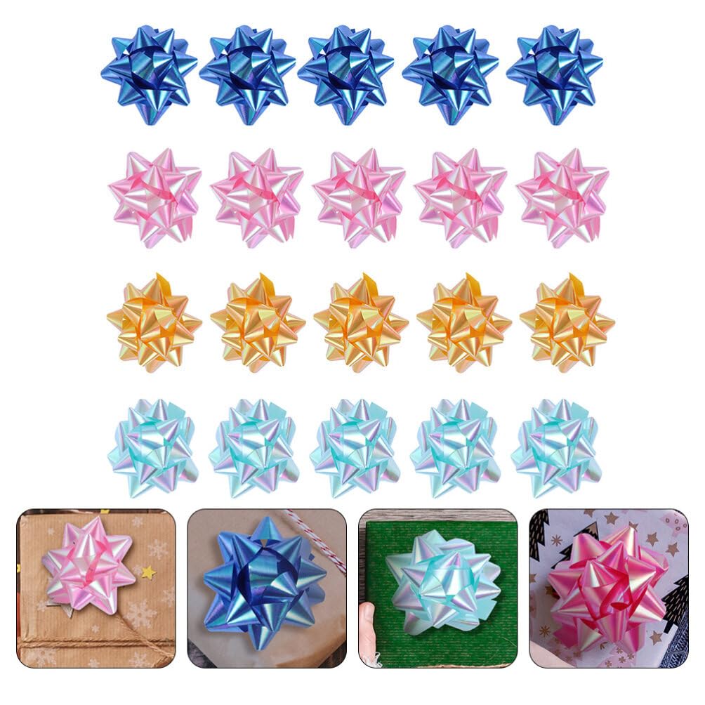 50 pcs boîte étoile Fleur décoration présent Emballage décor Ruban Noeud Noeud Nouvel an fête Ornement fête d'anniversaire décoration Ornement Cadeaux de Noël Emballage de Noël Tirer