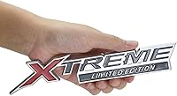 Vista 2 de 2X Xtreme X Treme Edición Limitada Emblema 3D Placa Logotipo Reemplazo para Xtreme Guardabarros Lateral Maletero Trasero (Plata Rojo), X1AQA-10