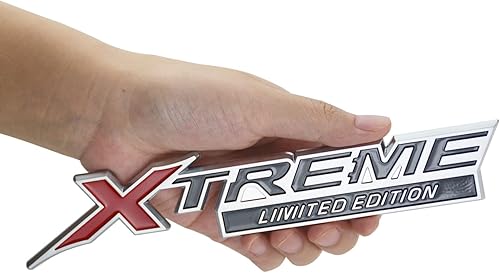 Miniatura 2 de 2X Xtreme X Treme Edición Limitada Emblema 3D Placa Logotipo Reemplazo para Xtreme Guardabarros Lateral Maletero Trasero (Plata Rojo), X1AQA-10