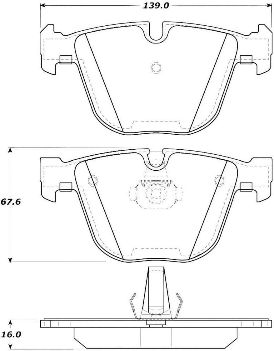 StopTech 308.09190 Street Brake Pads; Rear with Shims and Hardware