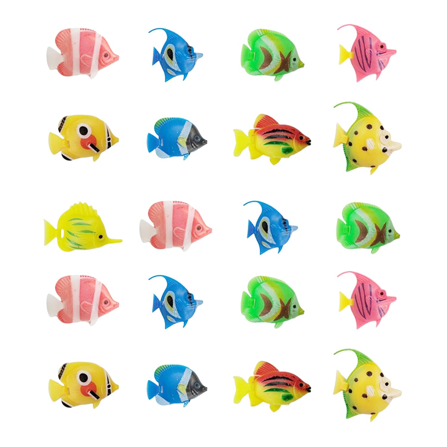 20 Pezzi di Plastica Piccoli Pesci, Modelli di Pesce Simulati, Forniture Paesaggistiche del Serbatoio di Pesce, Decorazioni per Le Vasca per I Pesci E Giocattoli per Bambini.