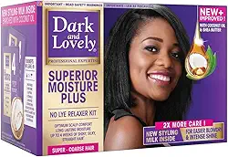 Dark and Lovely Superior Moisture Plus No Lye Relaxer Kit SUPER