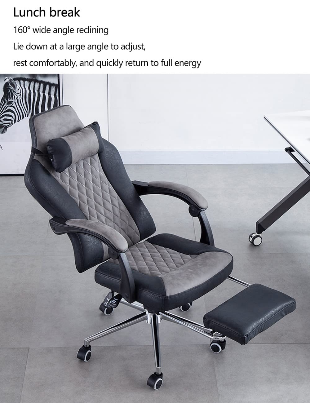 Reposacabezas Silla De Escritorio para Computadora Silla De Oficina Ajustable Básica, Cojín De Asiento Grueso Amarillo, Reposapiés De Silla De Trabajo Giratoria, Silla Boss,