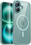 JETech Magnetic Case for iPhone 16 6.1-Inch Compatible with MagSafe, Shockproof Phone Bumper Cover, Solid Color Matte TPU Frame, Anti-Scratch Clear Back (Ultramarine)
