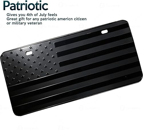 Miniatura 3 de ZONETECH Placa monocromática de la bandera de Estados Unidos, calidad premium, gruesa, duradera, en relieve, bandera patriótica estadounidense,