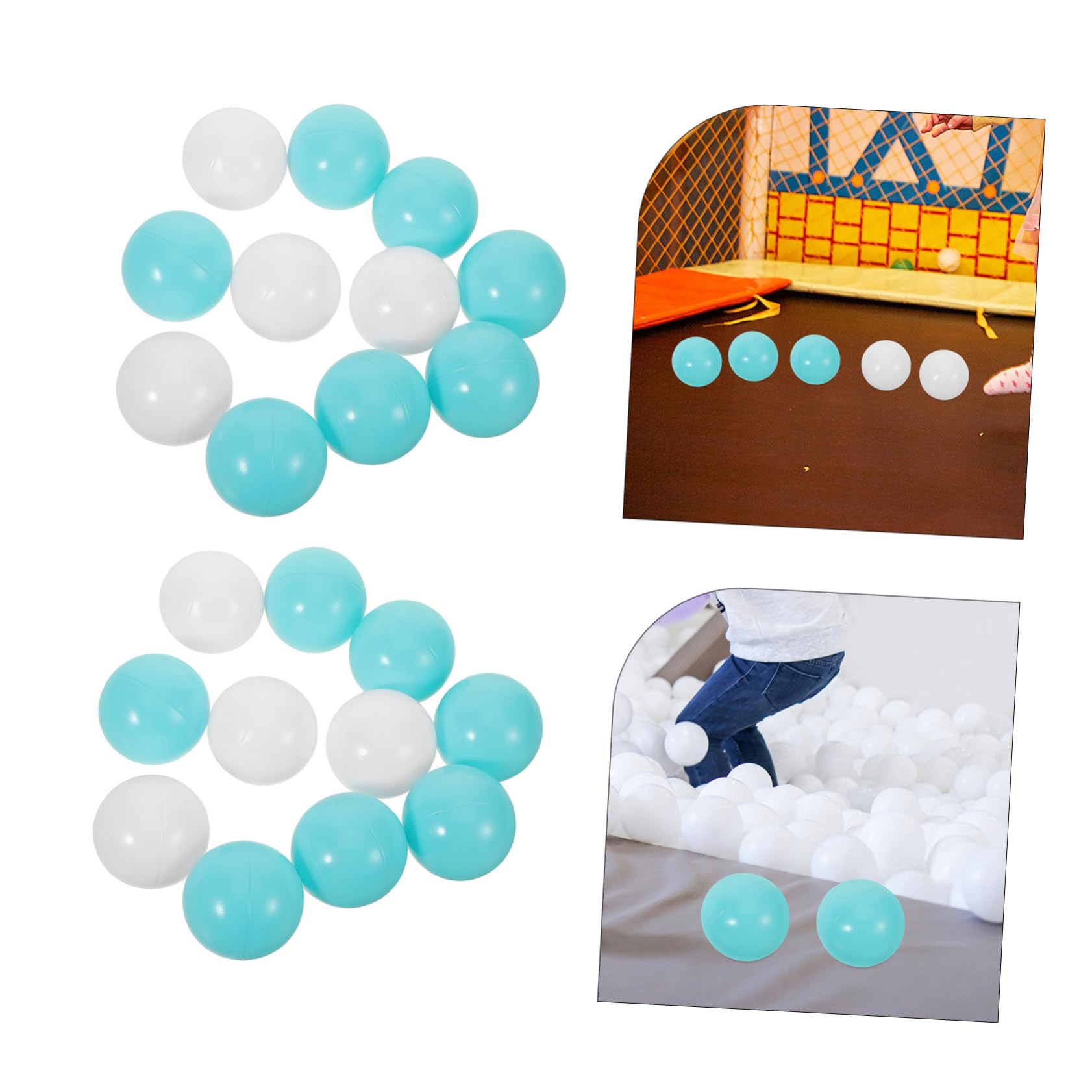 Beaupretty Bolas de Piscina Infantil 100 Piezas Plástico Verde y Blanco