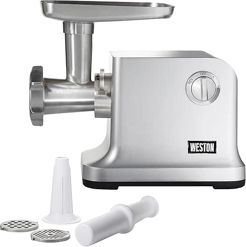 Weston Electric Meat Grinder & Sausage Stuffer, #12 750 Watt,