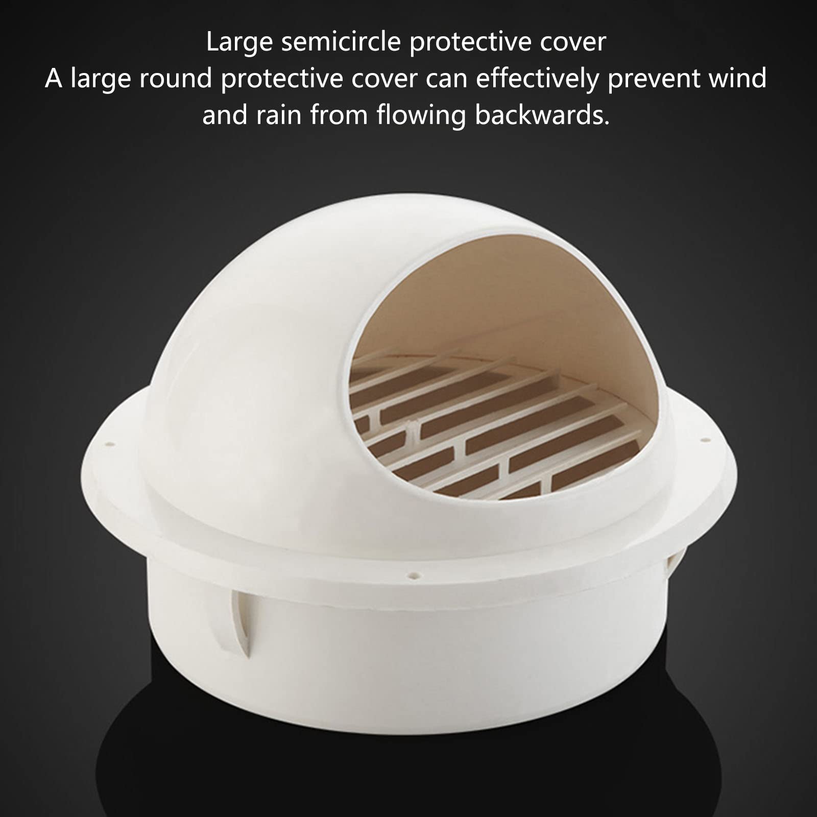MFFIRE Circular Sombrero Extractor Cubiertas De Rejilla De Ventilación PVC para Rejilla De Ventilación Tapa De Chimenea,110mm