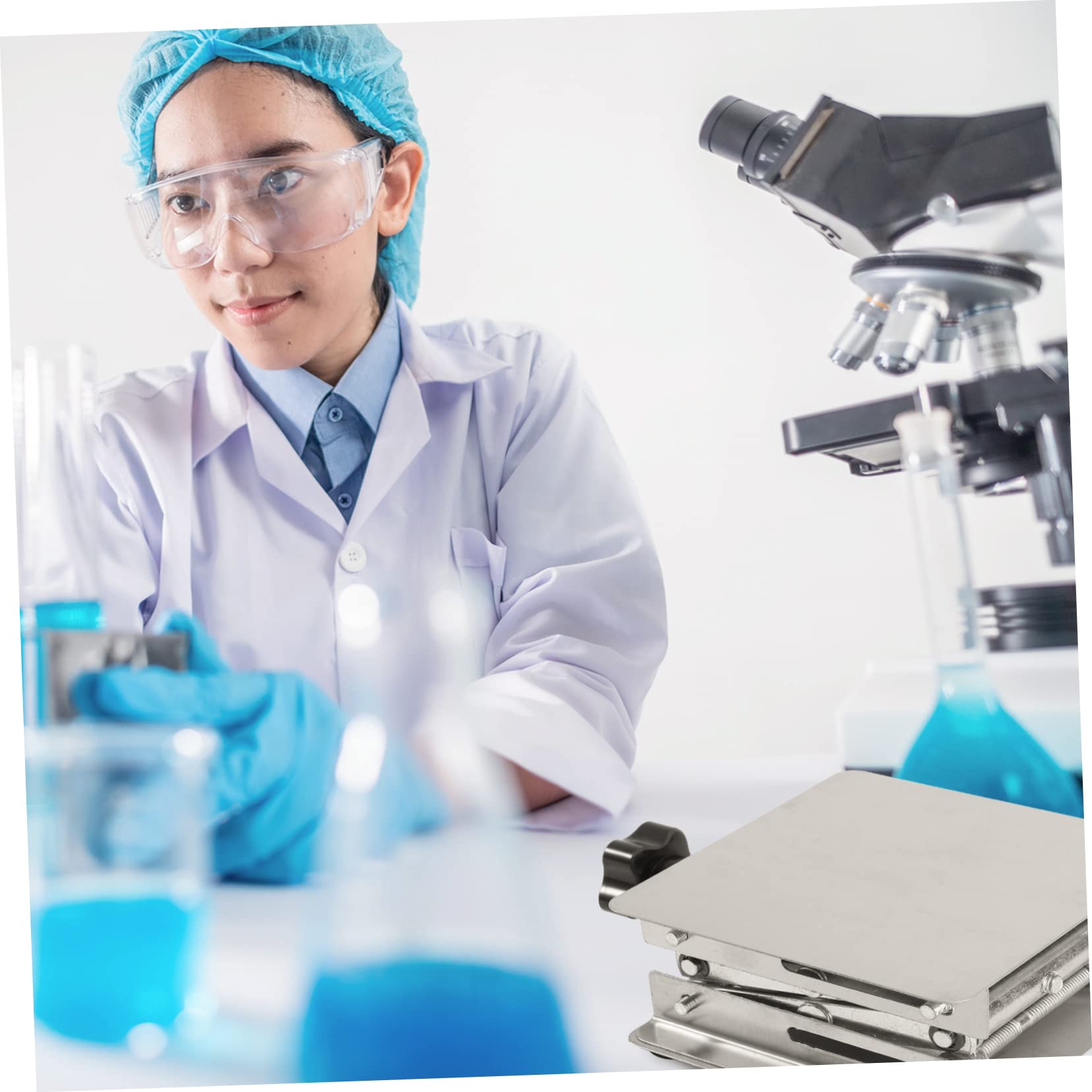 Cabilock Piattaforma Elevatrice da Laboratorio Inossidabile Martinetto Forbice Pratico per Esperimenti Scientifici e Uso