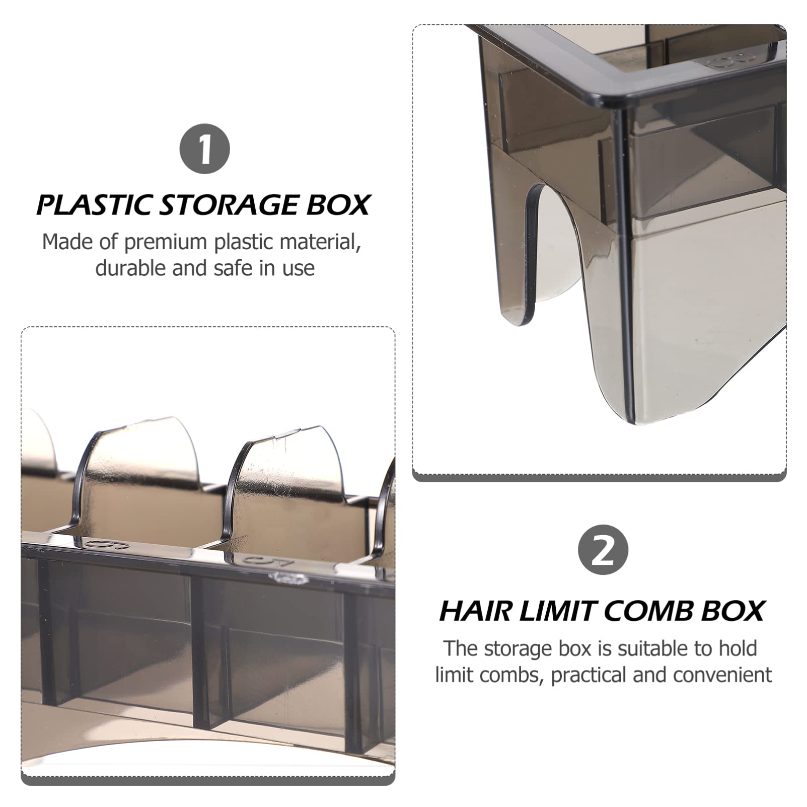 2pcs Limit Comb Storage Box Durable Abs Hair Tool Organizer Practical Comb Storage Rack for Hairdressing Accessories Prevents Damage Keeps Tidy - Image 3