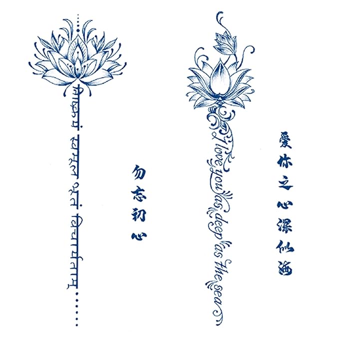 Amazon Com Cargen Realistic Yoga Temporary Tattoo For Women Girls Long Lasting Mandalas Lotus Tattoo Herbal Semi Permanent Tattoo Stickers For Festival Party Show Everything Else