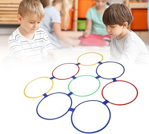 Miniatura 4 de 10 círculos de remolacha, equipo de entrenamiento de agilidad para niños, círculo de lanzamiento de plástico con conector, adecuado para practicar