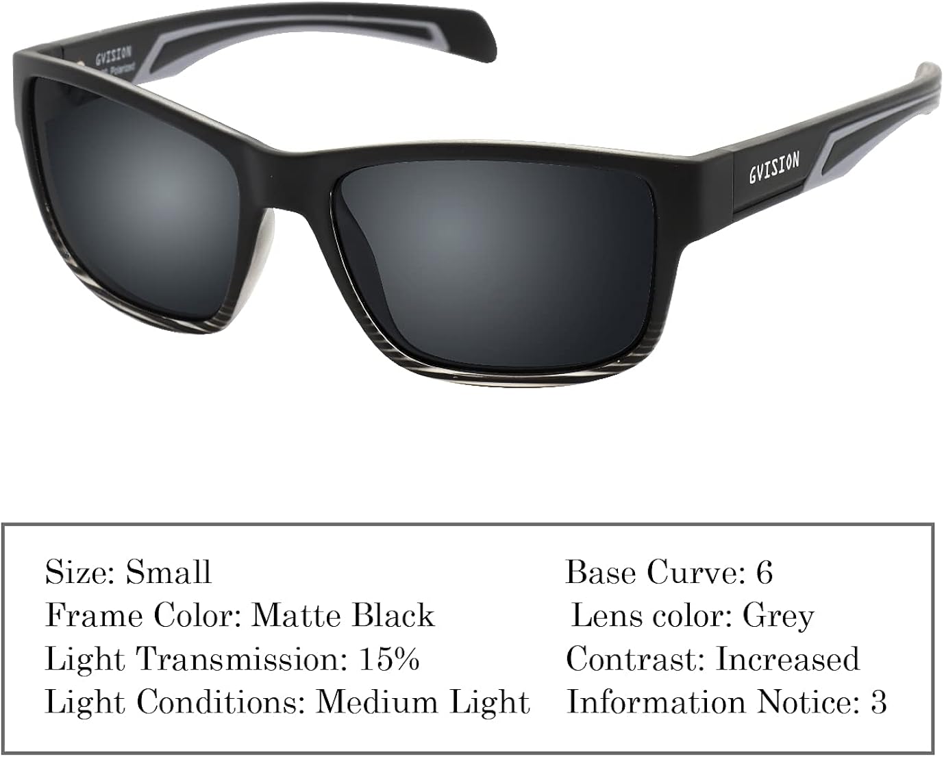 GVISION Polarized Sunglasses Driving Running Fishing Sport for Men Women UV Protection(Matte Black / Grey Lens) : Sports & Outdoors