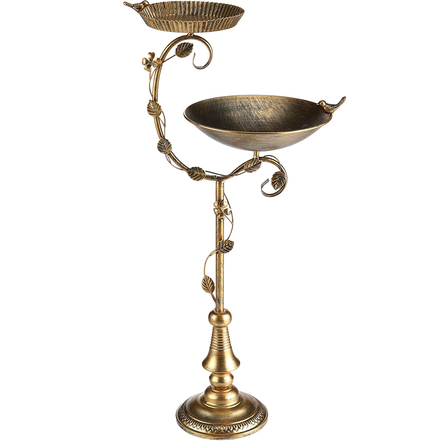 Mangiatoia Per Uccelli In Metallo Vintage - Ciotola Con Base A Punte Per Ringhiera | Design Elegante Per Giardino
