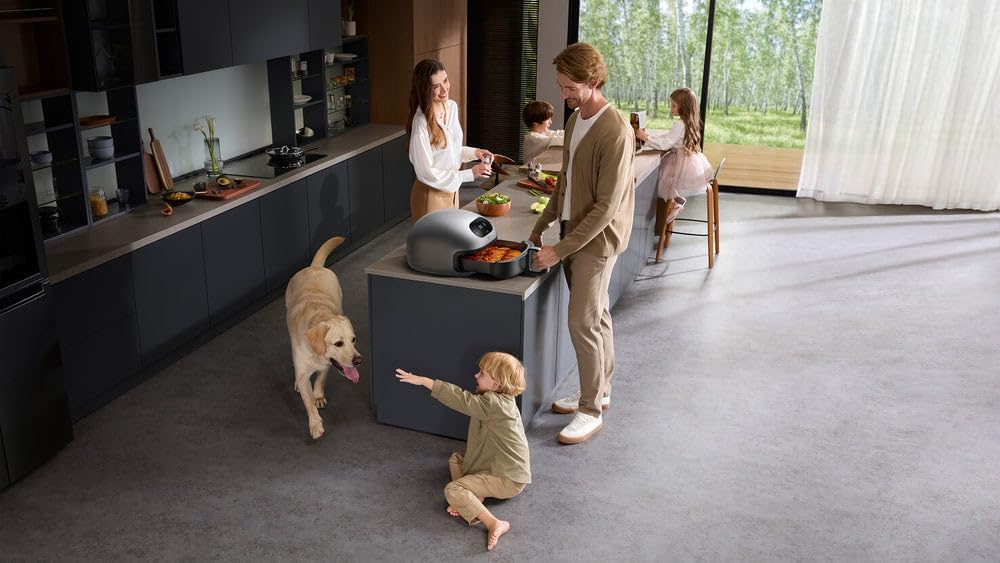 Modern luxury kitchen featuring high-end cooking appliances