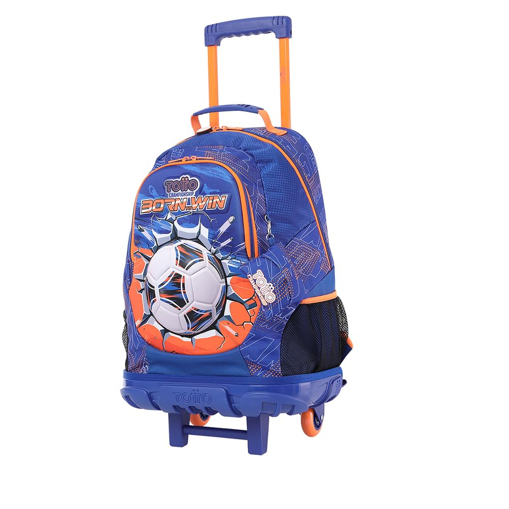 TOTTO MOCHILA ESCOLAR RUEDAS SOCCER Unisex-adulto AZUL 60