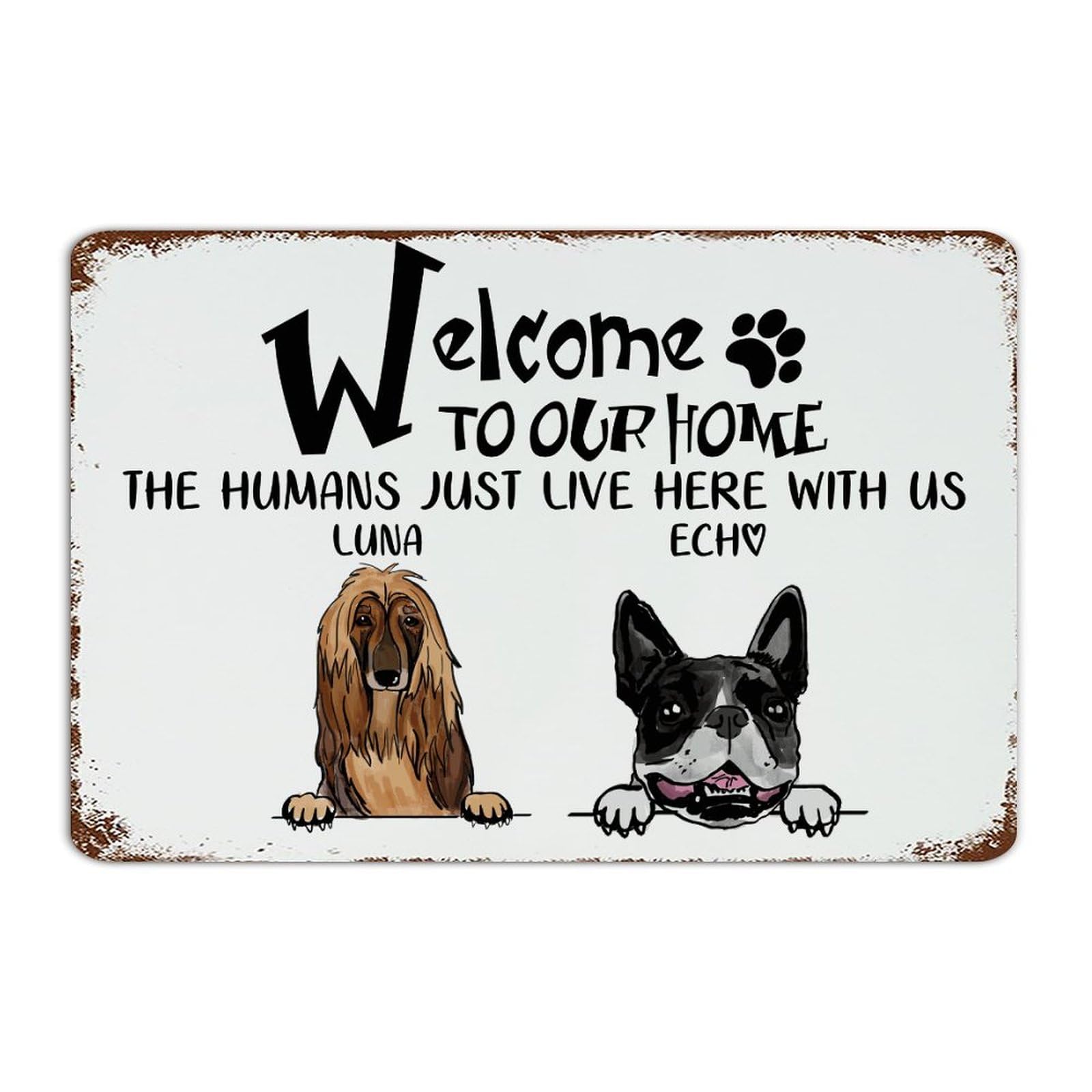 Plaque en métal vintage grand format 30,5 x 45,7 cm pour décoration murale rustique