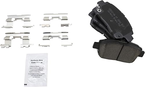 Miniatura 4 de TRQ Rotor de freno de disco delantero y pastillas de freno de cerámica con líquido de frenos y kit de limpiador compatible con Scion xA 2004-2006