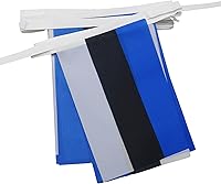 Vista 305 de Guatemala 19.7 ft BUNTING Flag 20 banderas 9'' x 6'' - Banderas de cuerda guatemalteca 5.9 x 8.3 in - AZ FLAG