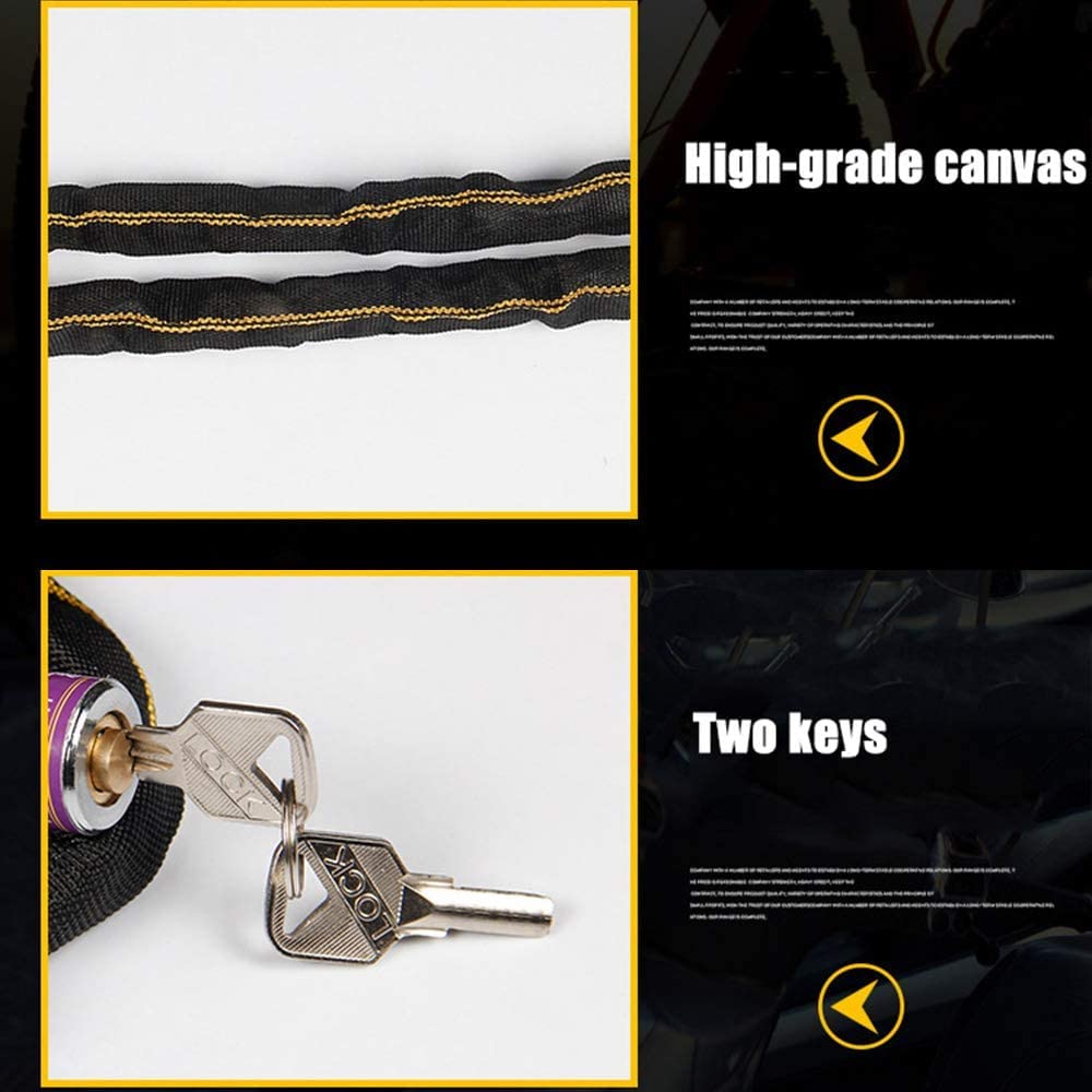 Candado de Cadena de Alta Seguridad con 2 Llaves para Bicicletas, Motocicletas y más: Ideal para generadores, portones, patinetas, cochecitos y Scooters