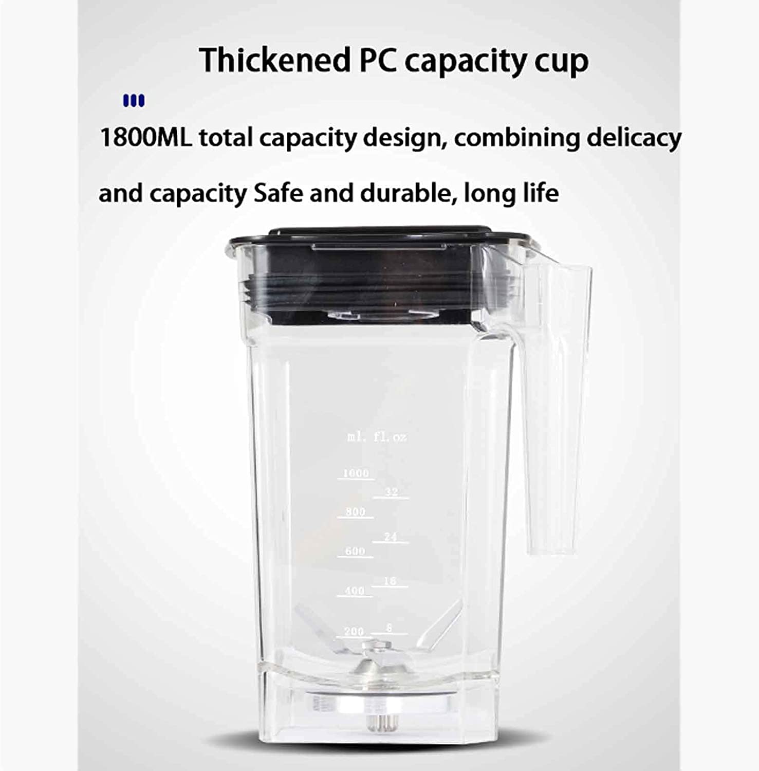 Transladora de hielo de bajo totalmente automática con cubierta insonoriza, batidora de vacío al vacío de alta velocidad, batido de 5 velocidades, ajustable adecuado para la tienda de té de leche