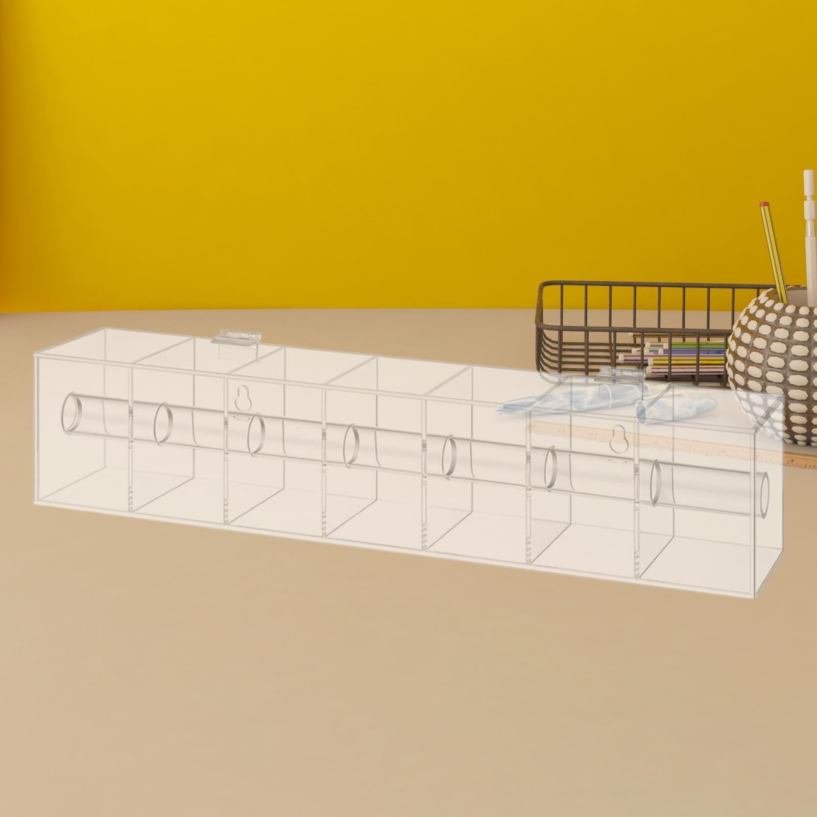 Generic Dispenser Manuale per Rotoli di Etichette Adesive, 7 Scomparti, Scatola per Etichette Alimentari