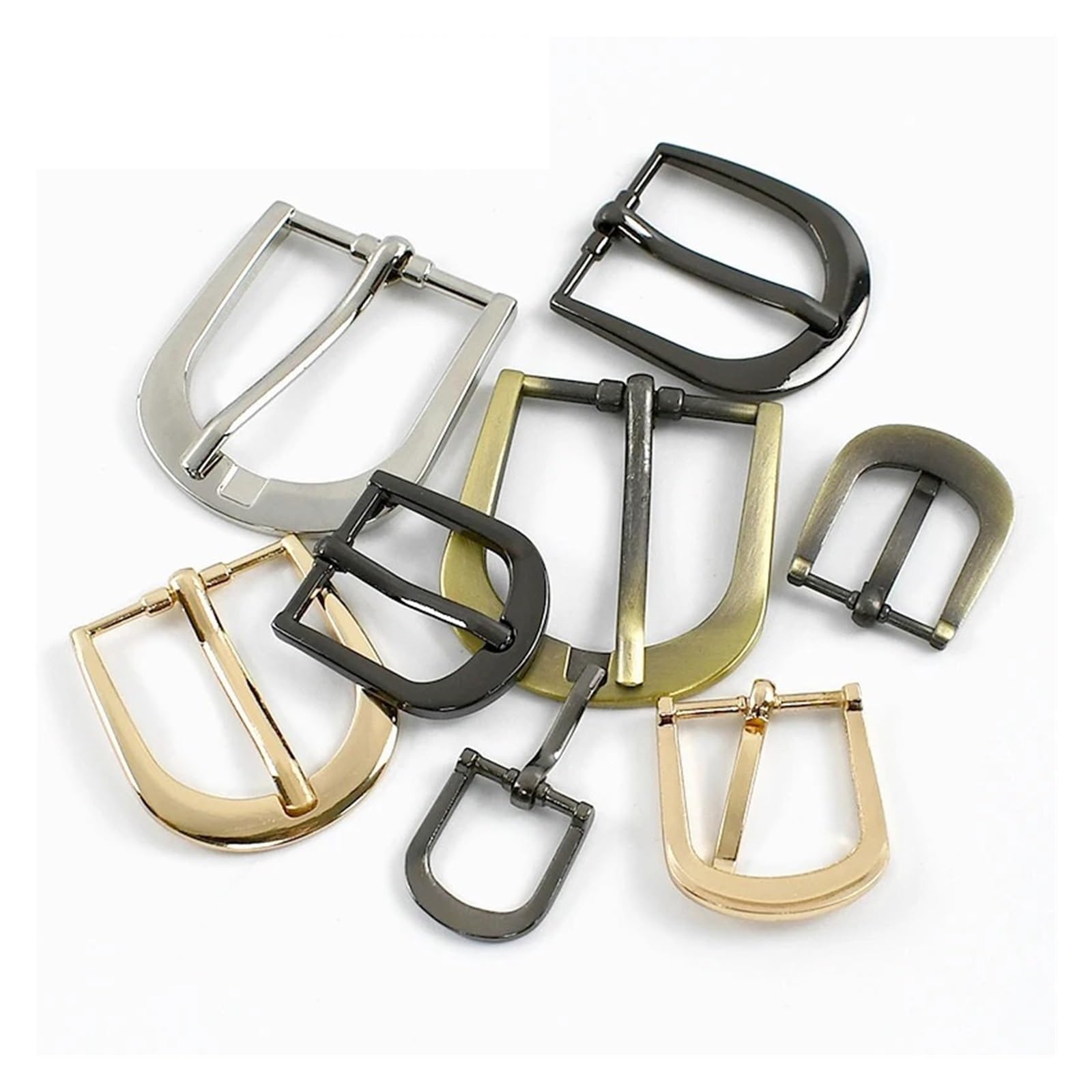 5/10 Pezzi di Fibbie in Metallo for Borse, Cinturini, Cinture, Ganci for Cinghie, Fermagli for Vestiti, Accessori for Cucire Fai da Te(LightGold,38mm-10Pcs)