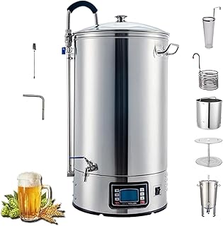Heimbrausystem mit Turbokühlung Und 7-Stufiger Temperaturregelung. 7-Stufig Programmierbarer Maischzyklus, Geeignet for Heim- Und Gewerbliches Brauen.(40L,110V)