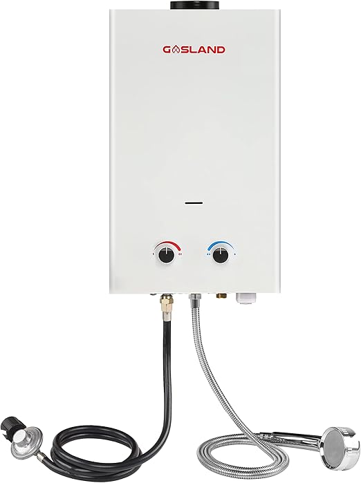 GASLAND 2.64GPM Portable Gas Water Heater, 10L Propane Tankless Water