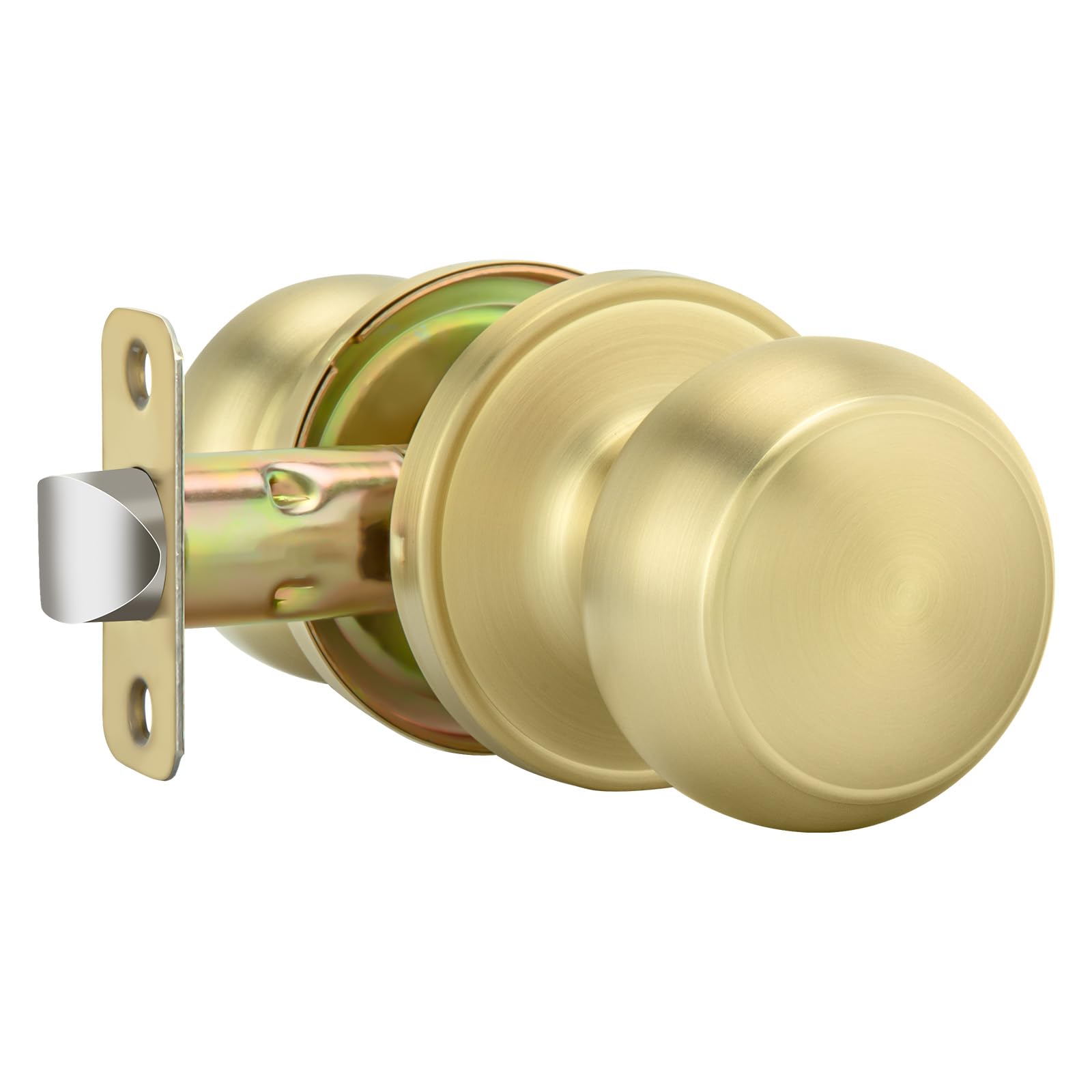 Brushed Gold Door Knobs - 6 Pack Interior -28